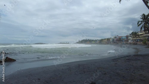 Vizhinjam sea port, Kerala coastline, Arabian sea, seascape view 