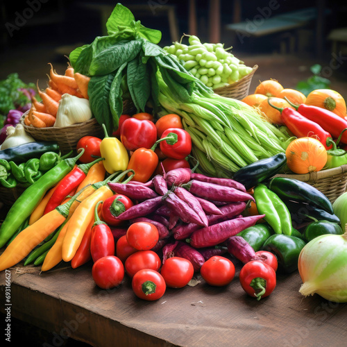 Fresh vegetables in the market