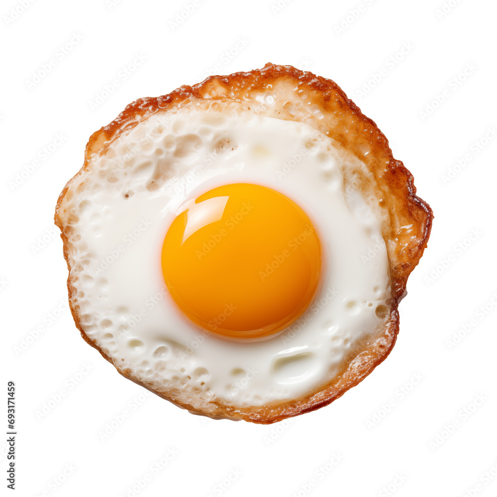 Fried egg on an isolated background