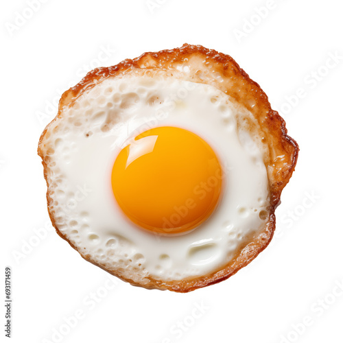 Obraz na płótnie Fried egg on an isolated background w salonie