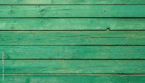 background picture made of old green wood boards