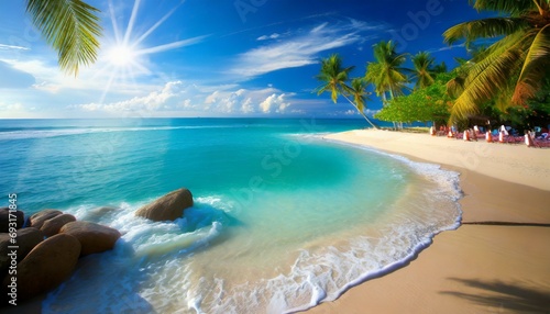 beach and beautiful tropical sea © Kendrick