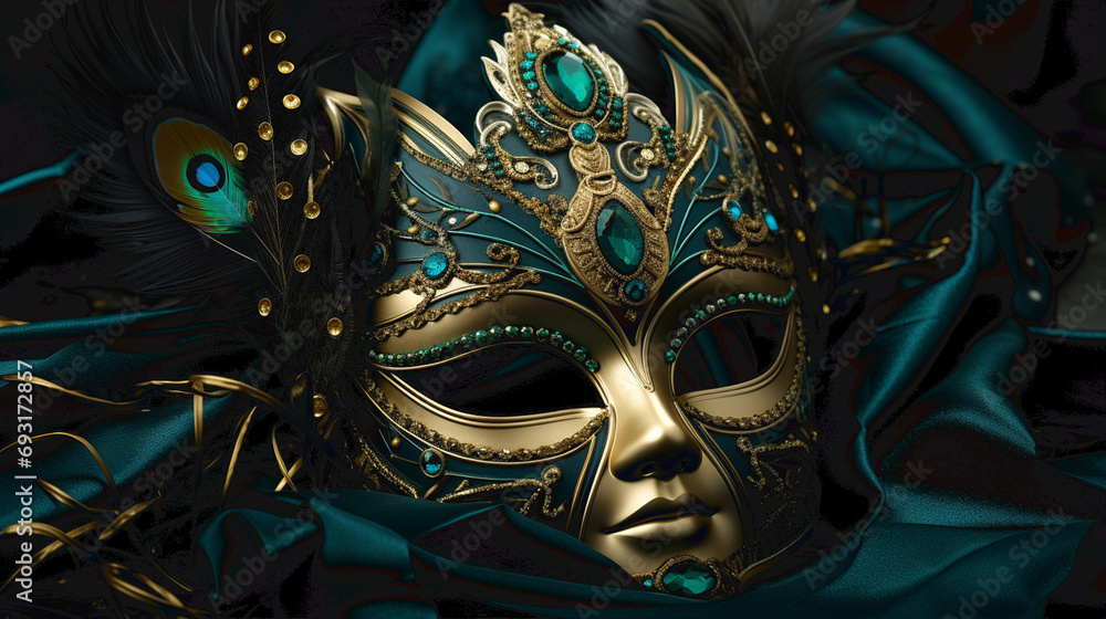 Mardi gras carnival festive mask