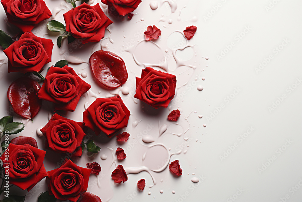 close up on red roses close up on red roses