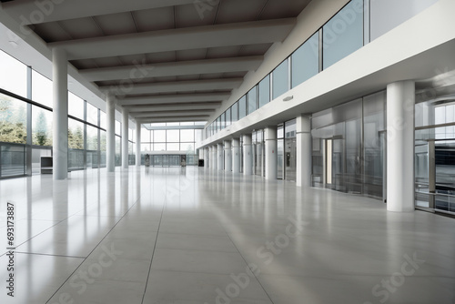 office open space interior. Business conference company background.Blurred background