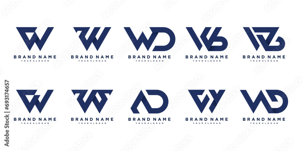 Letter W design element vector icon idea with creative concept style Letter W design element vector icon idea with creative concept style