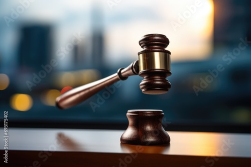 gavel on office table for restate a law concept 