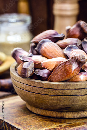 brazilian pine nuts, used in brazilian cuisine during the winter photo