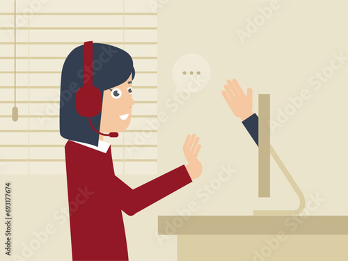 Customer service is answering user questions