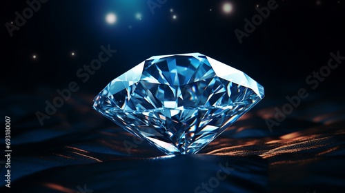 closeup of a shiny diamond