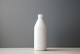 White empty shampoo bottle mock up in modern bathroom interior