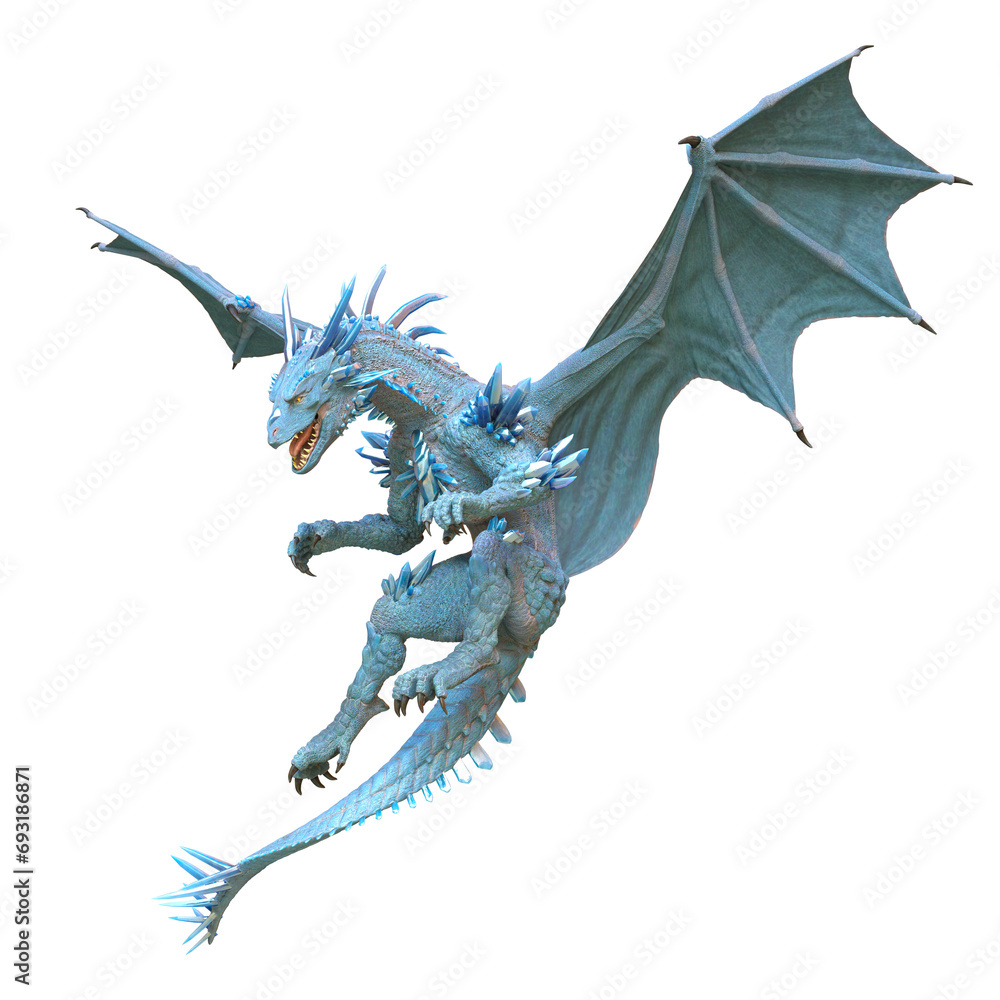 Naklejka premium ドラゴン 3DCG レンダリング