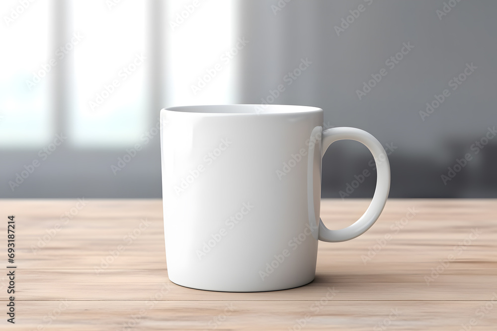Obraz premium White ceramic mug mock up