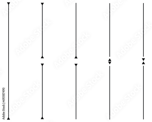 Vertical divider line collection