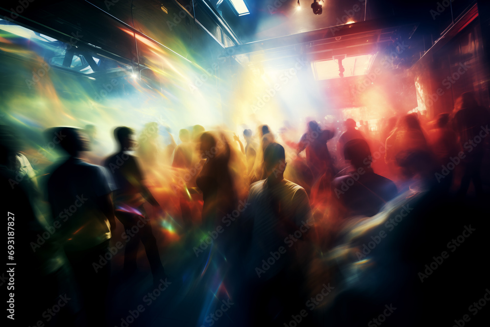 Crowd At A Concert In A Club