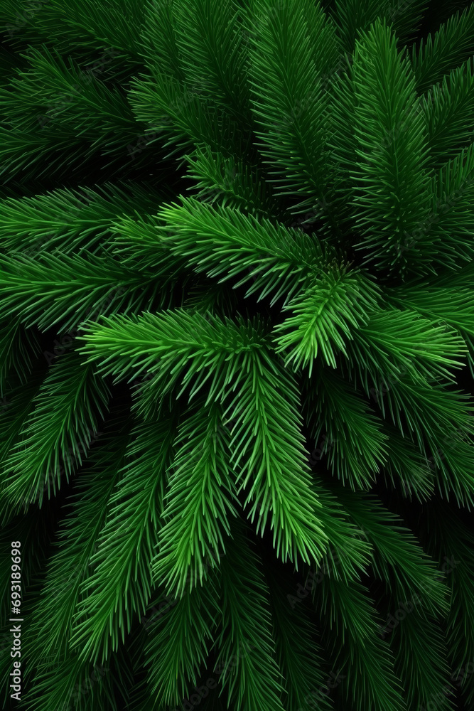 Fir-tree green branches close Fir-tree green branches close