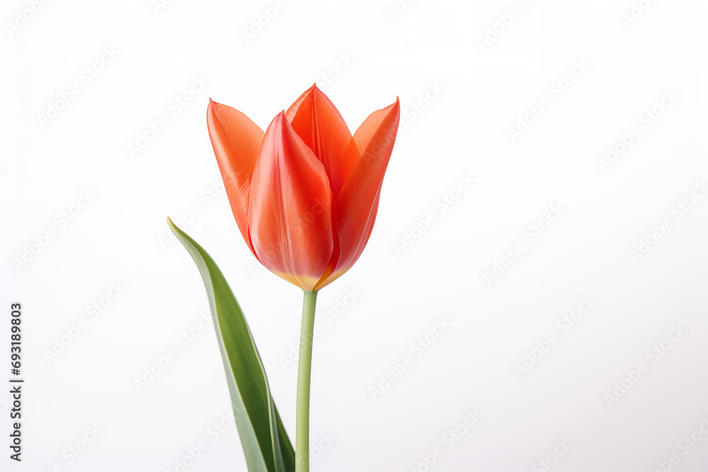 Fresh tulip on white studio background Fresh tulip on white studio background