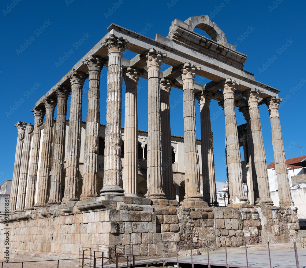 The Roman Temple of Diana found in the Spanish city of Merida in Extremadura. The Roman Temple of Diana found in the Spanish city of Merida in Extremadura.