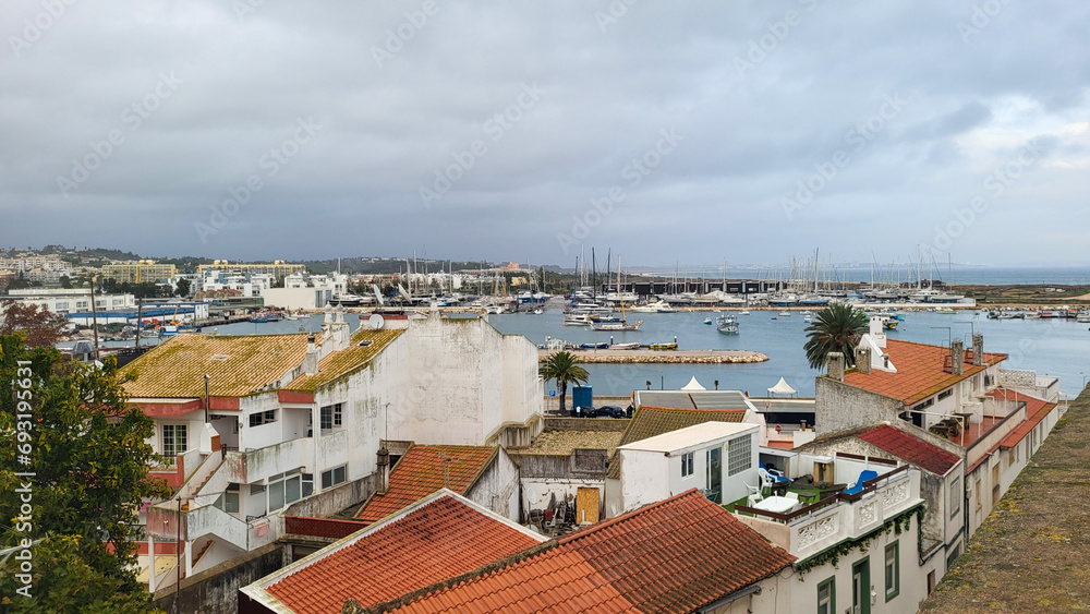 City Lagos in the Algarve Portugal. Lagos  Port. Hiking Rota Vicentina the Fisherman's Trail
