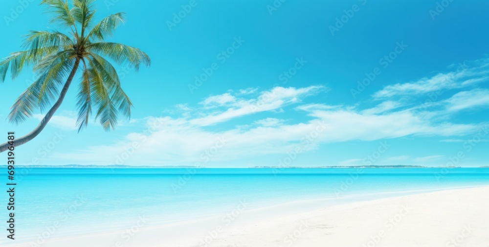 an image of a palm tree on a white sandy beach