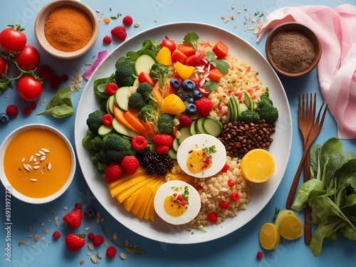 Savoring Wellness: A Visual Feast of Joyful Healthy Eating - generative AI