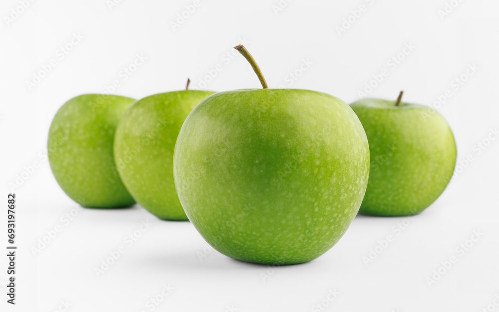 Fresh green apple isolated on white background. Clipping path. Fresh green apple isolated on white background. Clipping path.