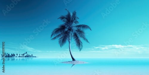 palm tree on the beach © ArtCookStudio