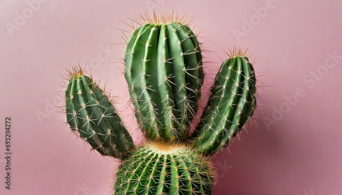 green cactus on pink