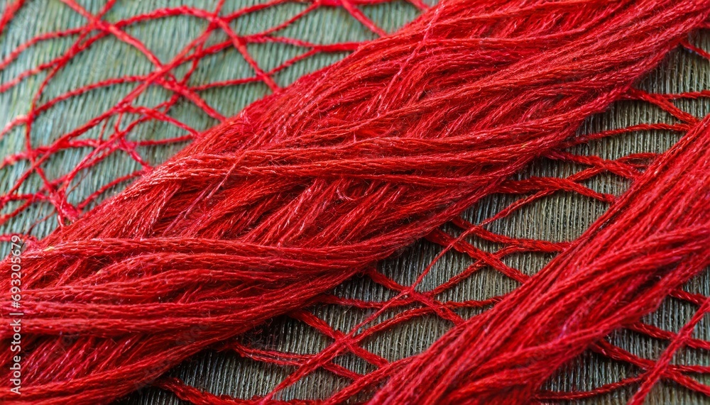 macro picture of red thread texture background