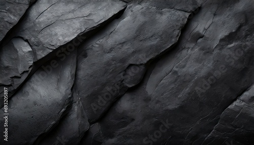 black or dark gray rough grainy stone texture background photo
