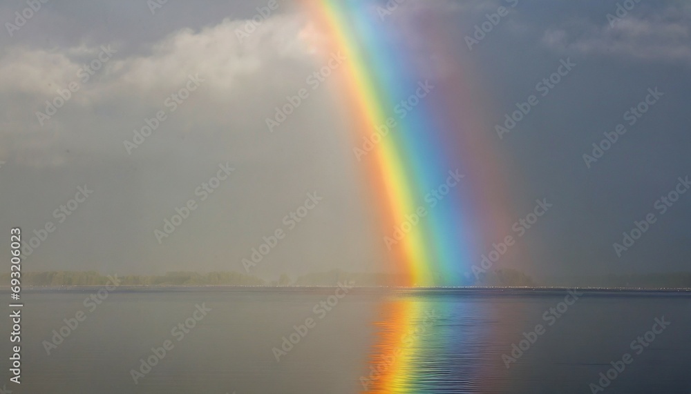 rainbow segment on background