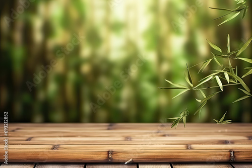 Bamboo elegance  Background adorned with bamboo  offering ample space for text and design. A tranquil and versatile concept for captivating stock photos.