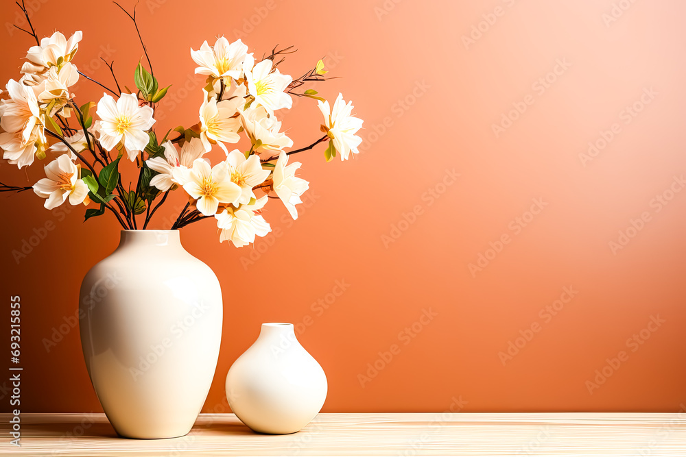 Floral grace, Bouquet against a scenic wall, providing space for text and design. A charming and versatile concept for creating captivating stock photos. Floral grace, Bouquet against a scenic wall, providing space for text and design. A charming and versatile concept for creating captivating stock photos.