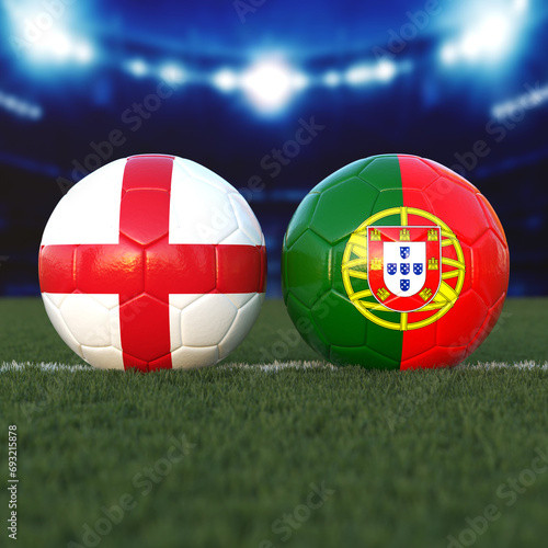England vs. Portugal Soccer Match