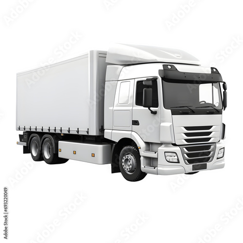 Truck cargo isolated on transparent background Generative AI	