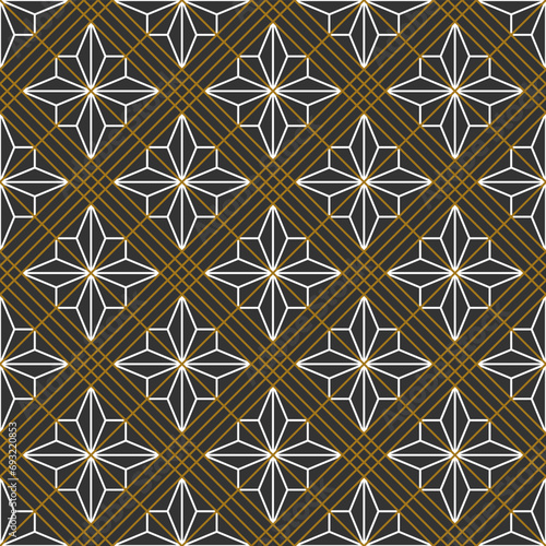 Color geometric pattern in traditional japanese style Kumiko Zaiku