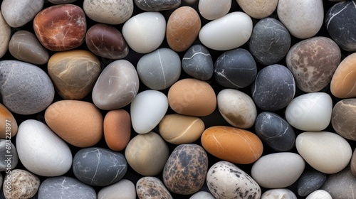  a close up of a bunch of rocks with different colors and sizes of rocks on top of each of the rocks is a brown, white, brown, black, gray, and black, and white, and gray color.