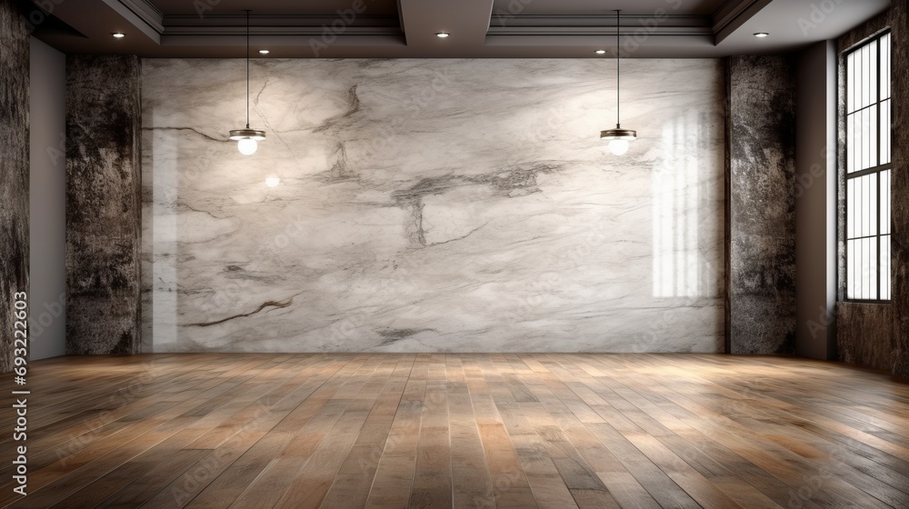 Beautiful entirior background for presentation marble wall and wooden floor Beautiful entirior background for presentation marble wall and wooden floor