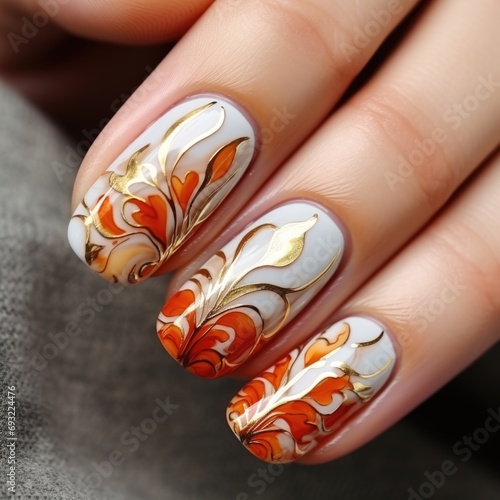 Elegant nails and trendy manicure showcase beauty, sophistication, and creativity in modern nail art, offering a glimpse into the world of stylish and meticulously adorned fingertips.