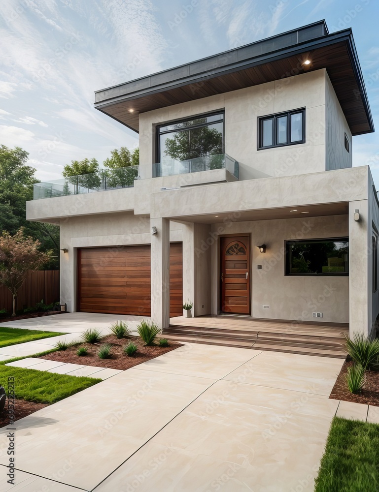 A Contemporary Dwelling with Stylish Architecture, Beautiful Exterior Design, and a Serene Garden Setting. Perfect Family Home in a Residential Neighborhood, Featuring Thoughtful Construction A Contemporary Dwelling with Stylish Architecture, Beautiful Exterior Design, and a Serene Garden Setting. Perfect Family Home in a Residential Neighborhood, Featuring Thoughtful Construction