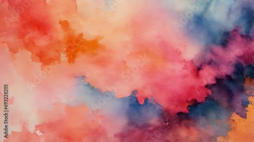 watercolor hand painted background peach. Created with Generative Ai technology