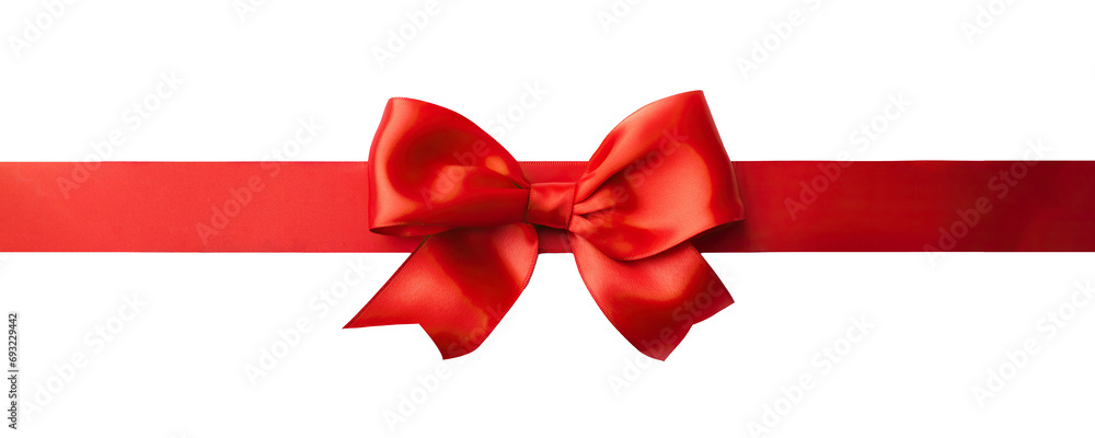 decorative scarlet bows with horizontal red ribbon isolated on transparent background decorative scarlet bows with horizontal red ribbon isolated on transparent background