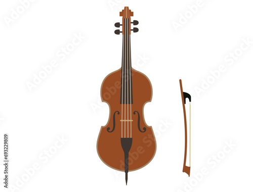 コントラバスをイメージしたイラスト