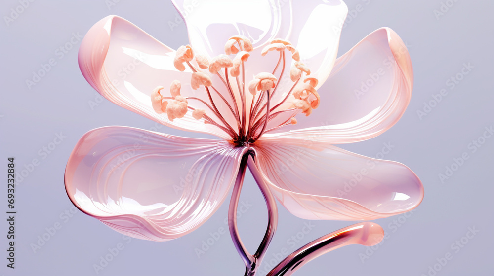 Fototapeta premium Fond de fleurs rose et transparente. Nature, fleur, clair. Motif floral pour décoration, création graphique et conception.