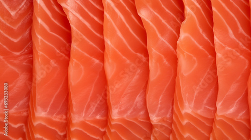 Fresh salmon meat close-up
