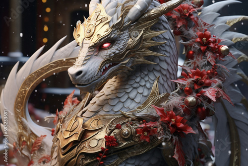 chinese dragon, dragon symbol of 2024 created using generative Ai tools	
