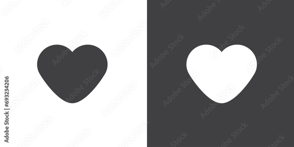 Flat Heart icon vector iilustration. love heart icon.