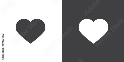 Heart icon vector in flat style.