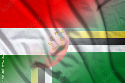 Tajikistan and Dominica state flag international negotiation DMA TJK photo