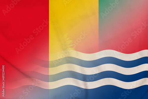 Guinea and Kiribati national flag transborder relations KIR GIN